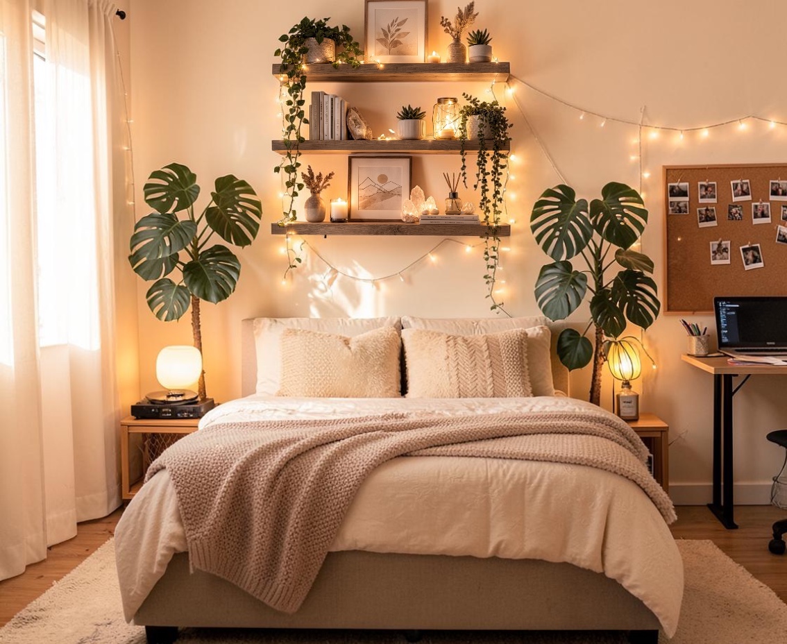 Calm & green — The Complete Shelf Set styled in a cool room